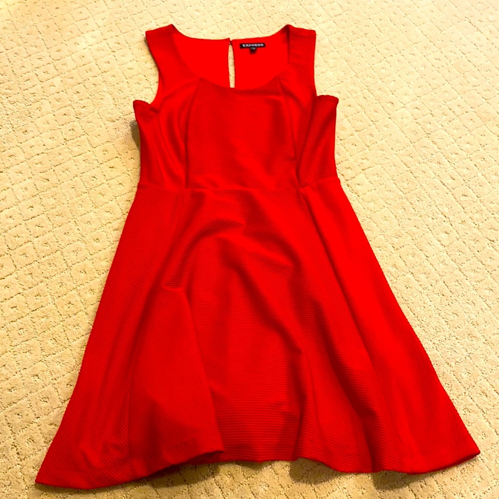 Express Short Sleeveless Red Dress